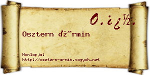 Osztern Ármin névjegykártya